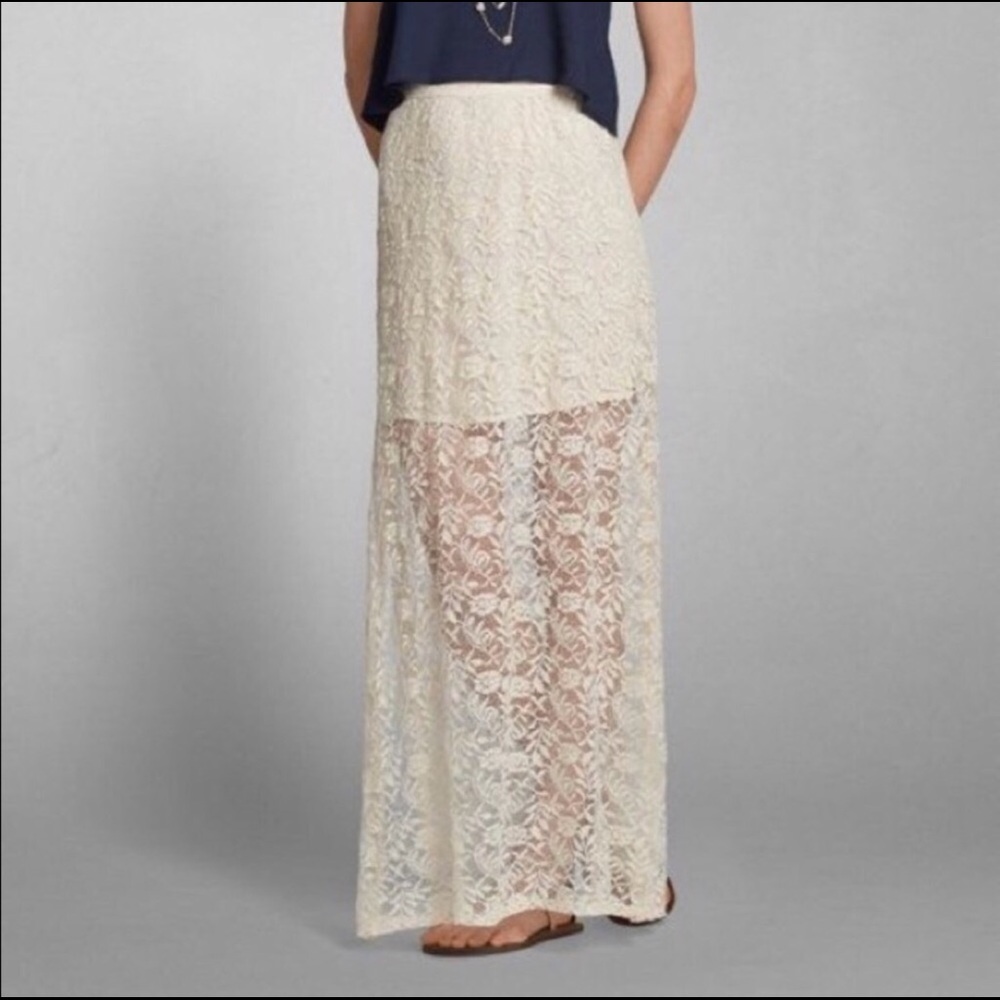 Abercrombie & Fitch Lace Maxi Skirt
